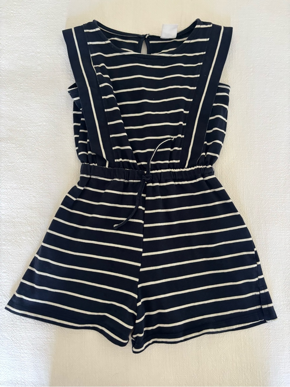 Zara Navy and White Striped Girls Romper